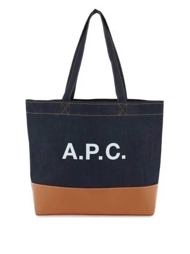 Axel Denim Tote Bag Indigo Blue Brown - A.P.C. - BALAAN 2