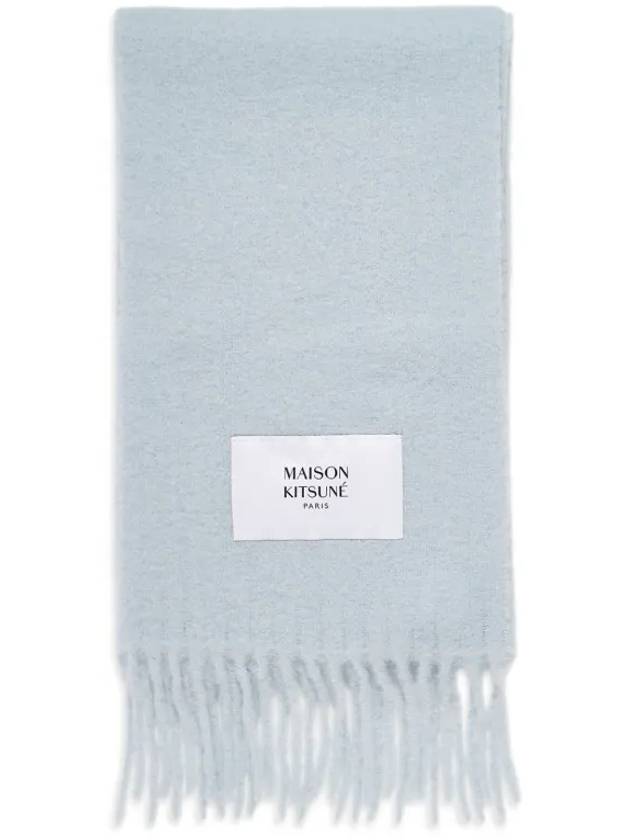 Baby Alpaca Muffler Blue - MAISON KITSUNE - BALAAN 2