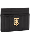 Quilted Leather Lola Card Case Black Light Gold - BURBERRY - BALAAN 3