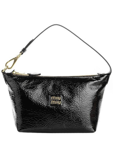 Naplak Patent Leather Pouch Bag Black - MIU MIU - BALAAN 1