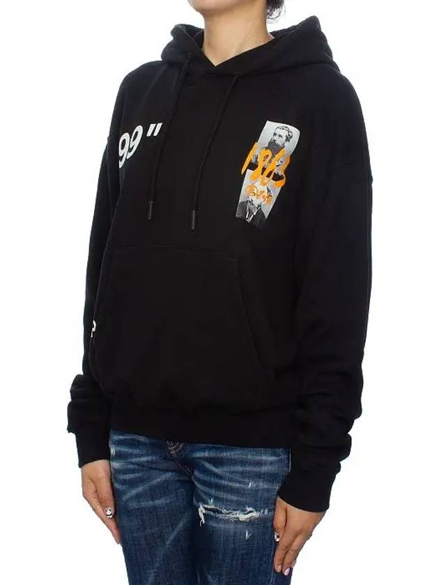 Impressionism Printing Hooded Sweatshirt Black OMBB037R - OFF WHITE - BALAAN 3