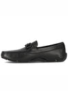 Gancini Ornament Driving Shoes Black - SALVATORE FERRAGAMO - BALAAN.