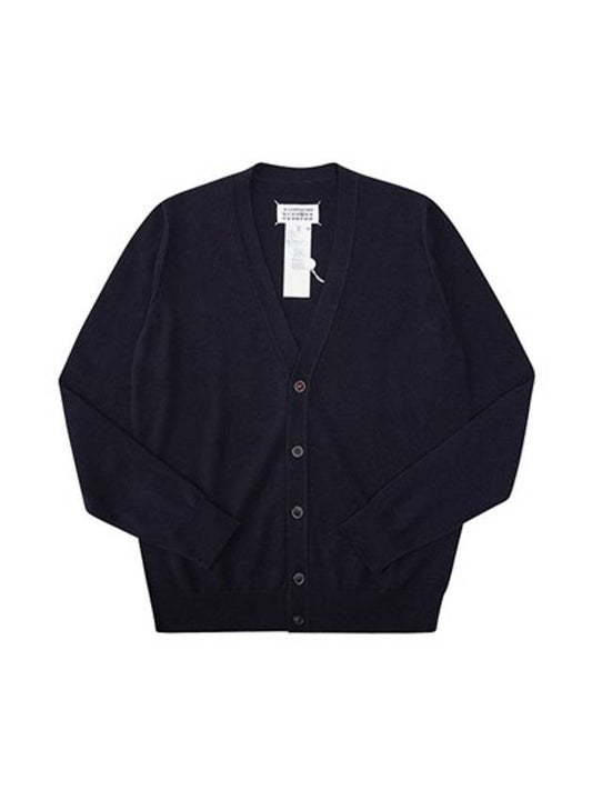 Stitched Cashmere Cardigan Navy - MAISON MARGIELA - BALAAN 1