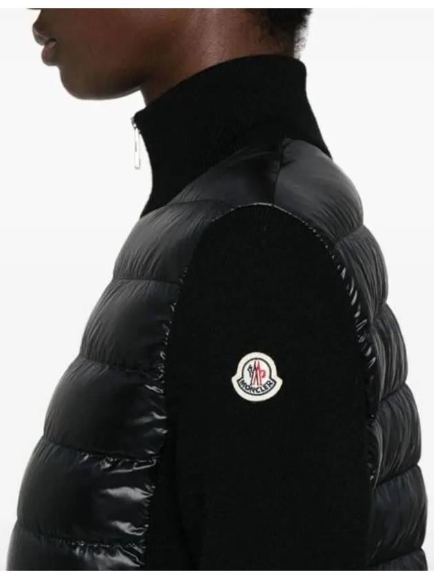 Women s padded zip up cardigan black 9B00014 M1131 999 - MONCLER - BALAAN 4