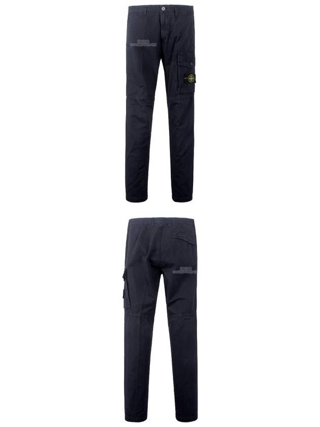 Men's Wappen Patch Cargo Straight Pants Navy - STONE ISLAND - BALAAN 6