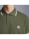 Logo Patch Cotton Polo Shirt Green - MONCLER - BALAAN 6