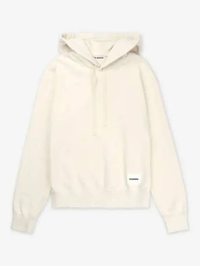 Logo Patch Cotton Hoodie Ivory - JIL SANDER - BALAAN 2