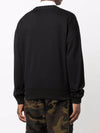 Across Logo Sweatshirt Black - VERSACE - BALAAN 4