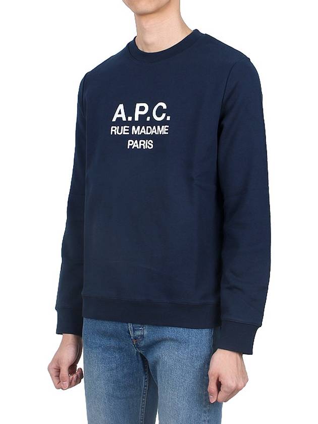 Rufus Embroidery Logo Sweatshirt Navy - A.P.C. - BALAAN 4