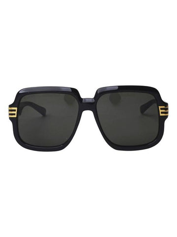 Eyewear Logo Stripe Square Sunglasses Black - GUCCI - BALAAN.