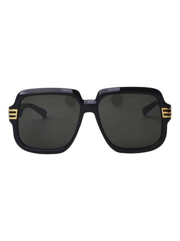 Eyewear Logo Stripe Square Sunglasses Black - GUCCI - BALAAN 1