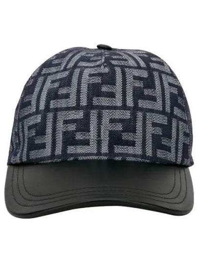 FF Jacquard Denim Ball Cap Dark Blue - FENDI - BALAAN 2