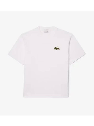 Boucle Big Croc Short Sleeve T Shirt White - LACOSTE - BALAAN 1