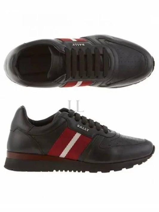 Men's Astel Leather Low Top Sneakers Black - BALLY - BALAAN 2