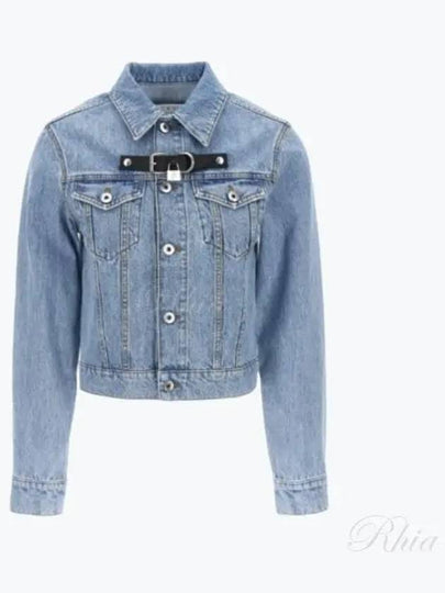 Padlock Strap Trucker Denim Jacket Blue - JW ANDERSON - BALAAN 2