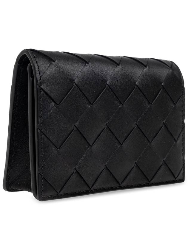 Bottega Veneta Leather Card Case, Men's, Black - BOTTEGA VENETA - BALAAN 4