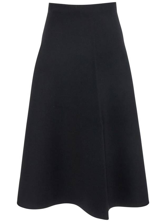 Black Mid-Waist Flared Skirt In Viscose Blend Woman - THEORY - BALAAN 1