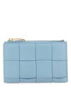 Intrecciato Flap Zipper Medium Half Wallet Light Blue - BOTTEGA VENETA - BALAAN 2