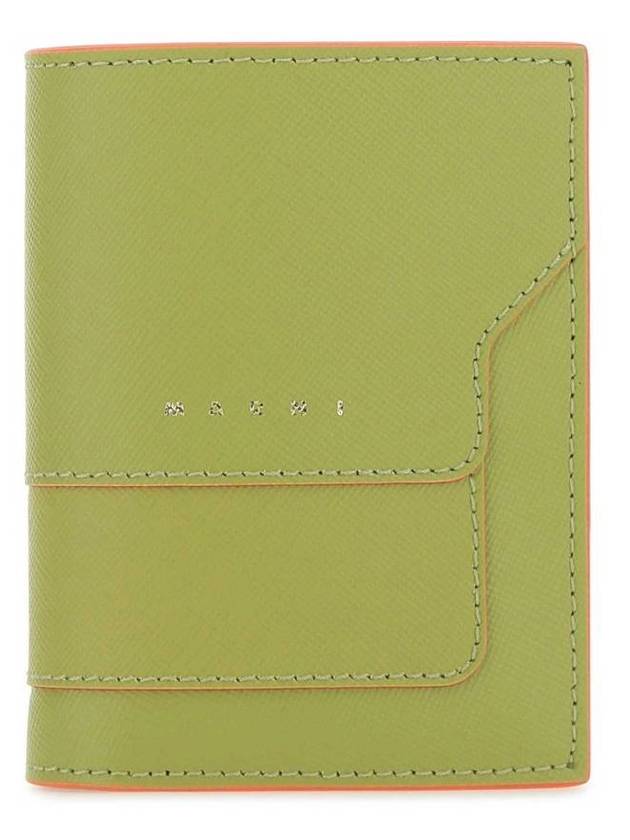 Saffiano Bicycle Wallet Green - MARNI - BALAAN.