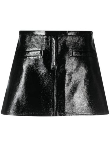 Vinyl A-Line Skirt Black - COURREGES - BALAAN 1