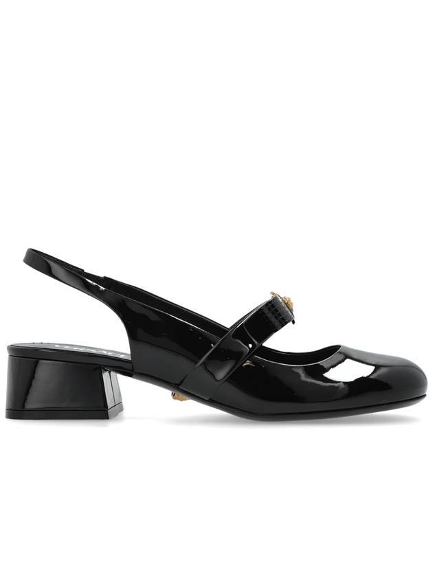 Versace Heeled Shoes ‘Gianni Ribbon’, Women's, Black - VERSACE - BALAAN 1