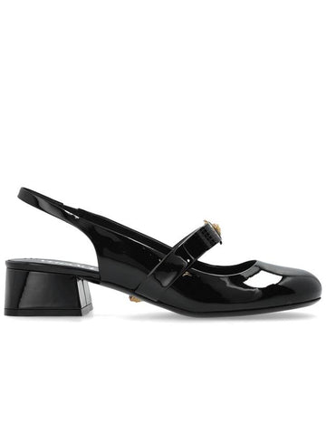 Versace Heeled Shoes ‘Gianni Ribbon’, Women's, Black - VERSACE - BALAAN 1