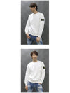 Wappen Patch Crew Neck Sweatshirt White - STONE ISLAND - BALAAN 3