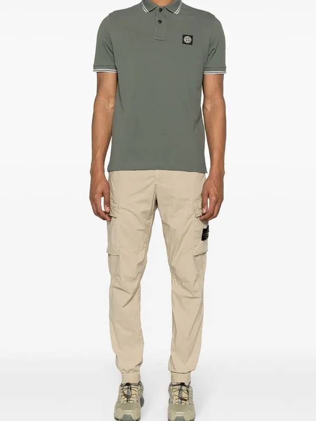 Stretch Cotton Tela Paracadute Cargo Straight Pants Sand - STONE ISLAND - BALAAN 4