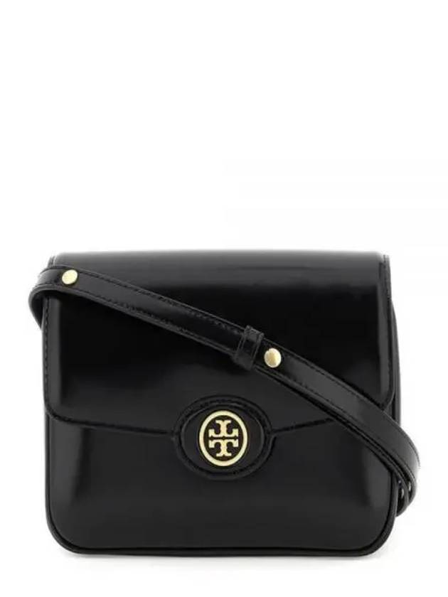 Robinson Spazzolato Convertible Logo Shoulder Bag Black - TORY BURCH - BALAAN 2