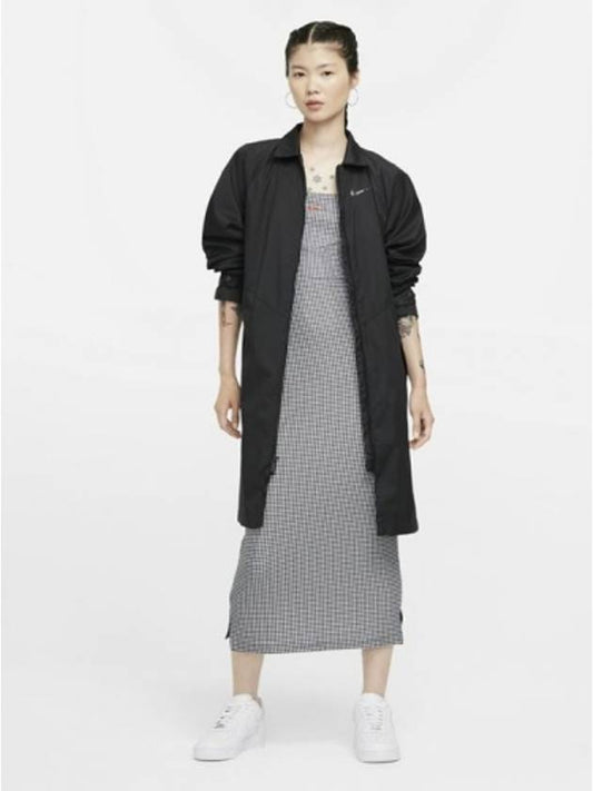 Icon Crush Check Long Dress Black White - NIKE - BALAAN 2