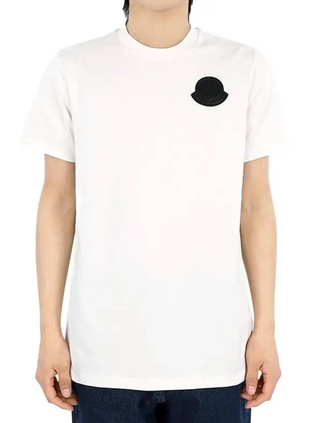 Logo Patch Cotton Jersey Short Sleeve T-Shirt White - MONCLER - BALAAN 3