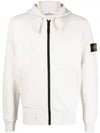 Men Wappen Cotton Fleece Hooded Zip Up Stucco - STONE ISLAND - BALAAN 2