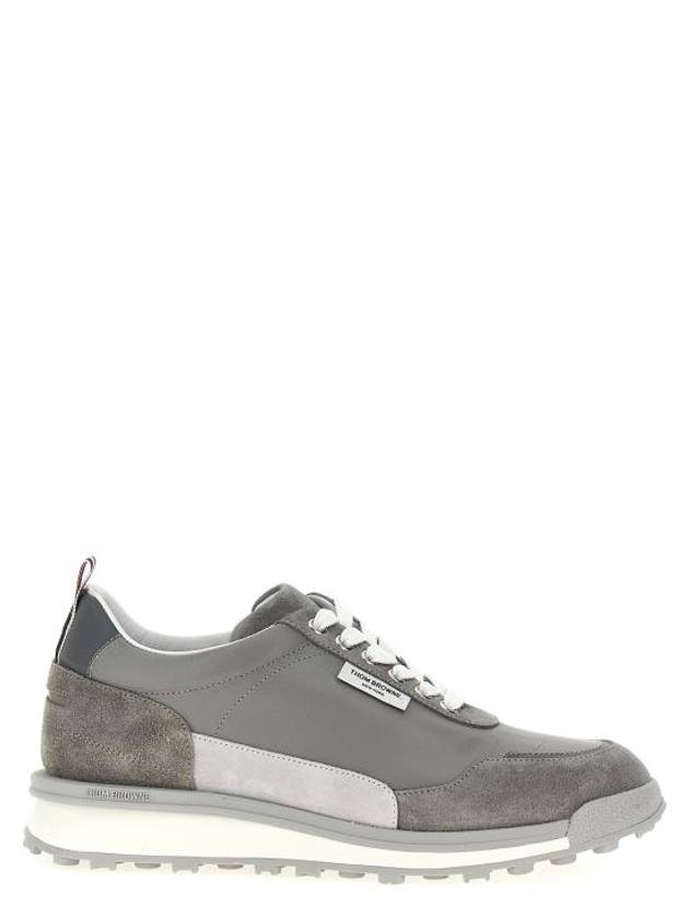 Vitello Alumni Trainer Caprede Low Top Sneakers Grey - THOM BROWNE - BALAAN 1