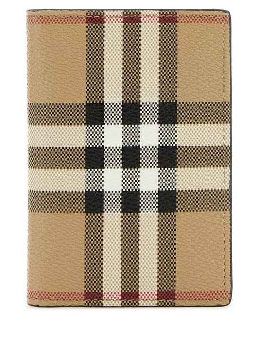 Vintage Check Folding Card Wallet Beige - BURBERRY - BALAAN 1