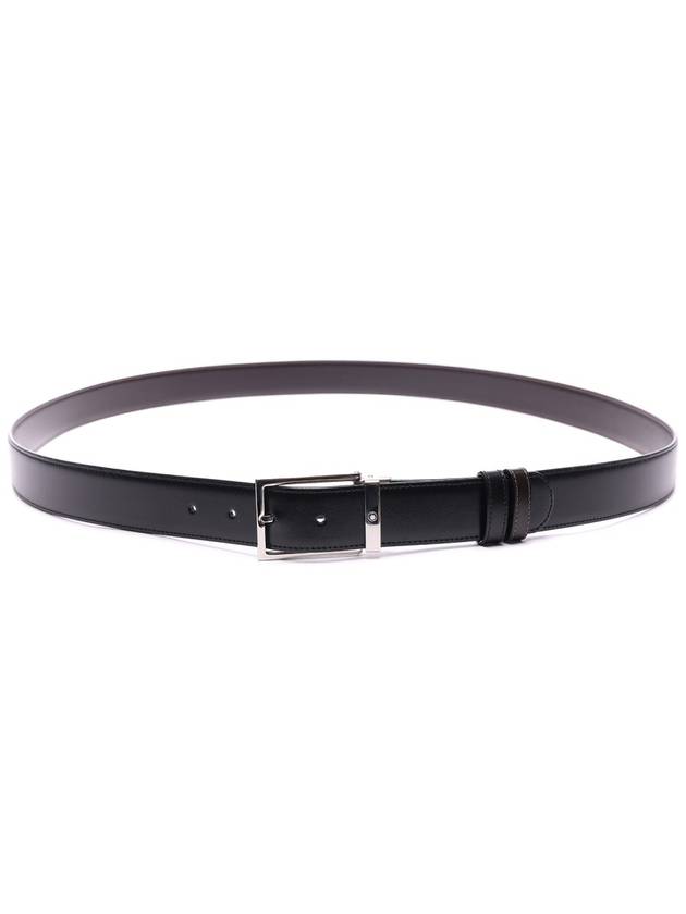 Pin Buckle Cutting Reversible Belt Black Brown - MONTBLANC - BALAAN.