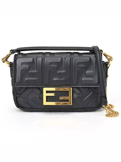 Baguette Chain Small Cross Bag Black - FENDI - BALAAN 2