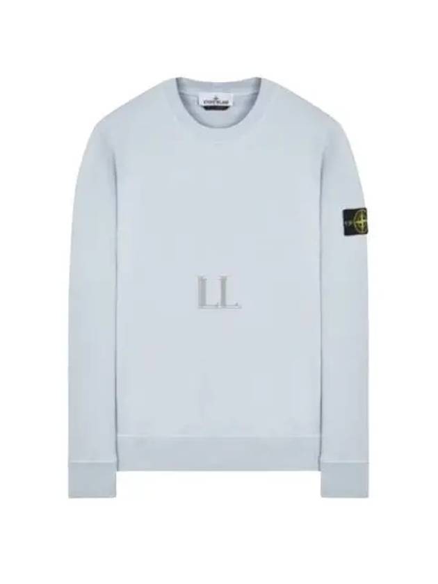 Wappen Patch Garment Dyed Sweatshirt Light Blue - STONE ISLAND - BALAAN 2