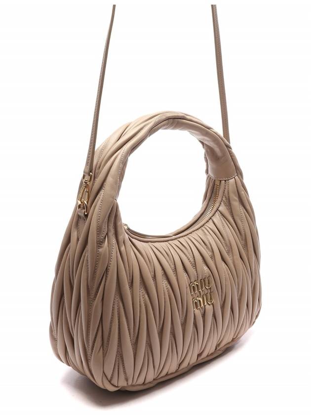 Wander Materasse Nappa Leather Shoulder Bag Sand Beige - MIU MIU - BALAAN 4