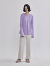 hand wrinkle detail knit top purple - LIE - BALAAN 5