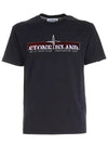 Logo Patch Short Sleeve T-Shirt Black - STONE ISLAND - BALAAN 1