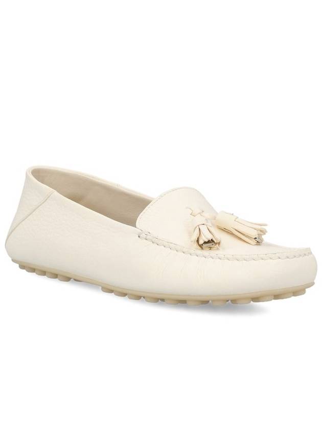 Women's Dot Sole Deerskin Loafers White - LORO PIANA - BALAAN 3