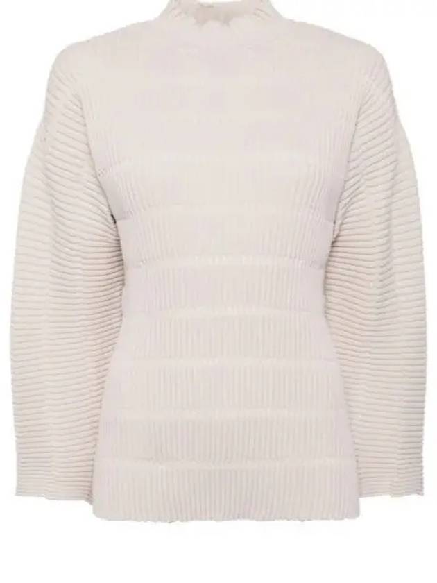 Pleats Jiggly Turtleneck Beige - ISSEY MIYAKE - BALAAN 2