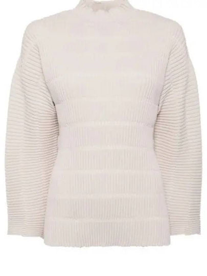 Pleats Jiggly Turtleneck Beige - ISSEY MIYAKE - BALAAN 2