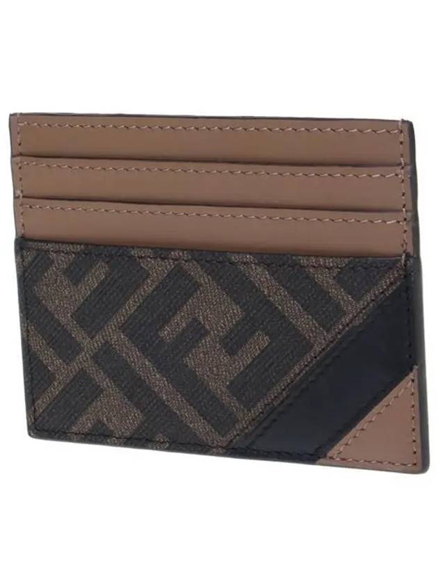 FF Logo Card Wallet Brown - FENDI - BALAAN 3