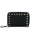 Rockstud Coin Zipper Medium Wallet Black - VALENTINO - BALAAN 4