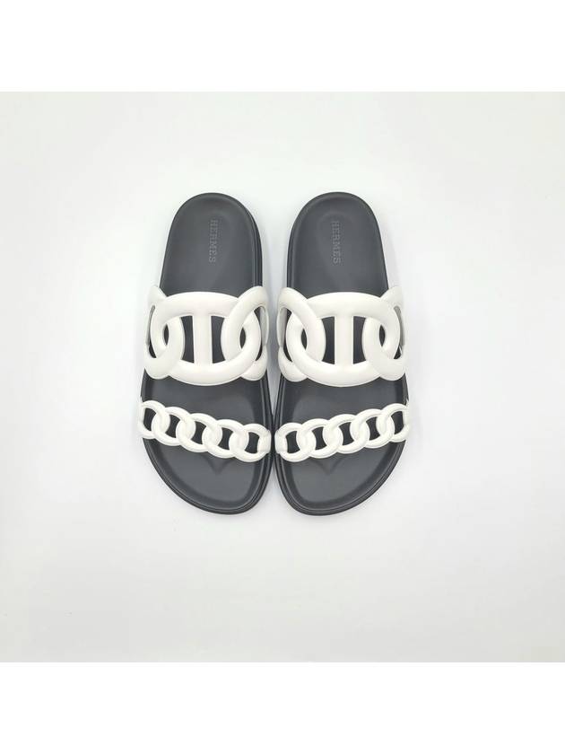 Extra Leather Sandals White - HERMES - BALAAN 8