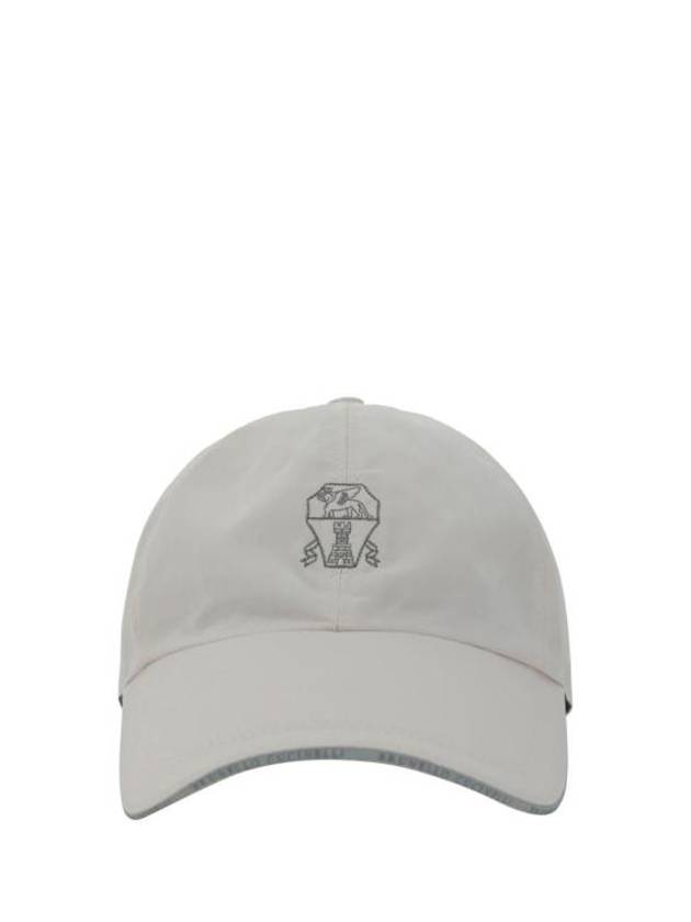 Embroidered Logo Curved Peak Ball Cap White - BRUNELLO CUCINELLI - BALAAN 2