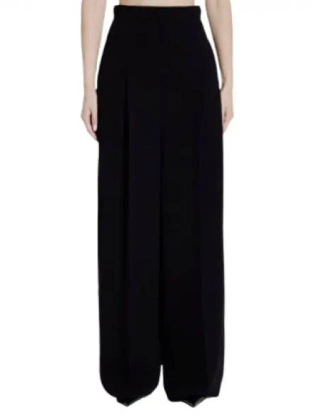 Lino Triacetate Wide Pants Black - MAX MARA - BALAAN 2