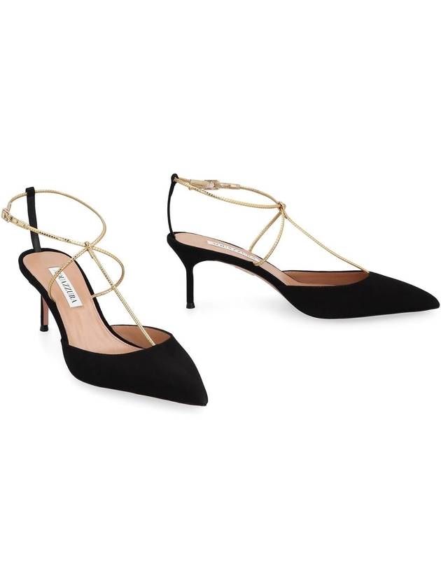 Aquazzura Roman Romance Suede Slingback Pumps - AQUAZZURA - BALAAN 3