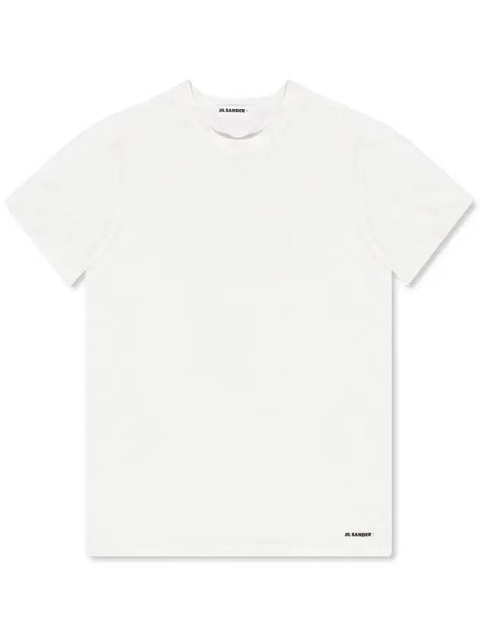 Mini Logo Cotton Short Sleeve T-Shirt White - JIL SANDER - BALAAN 1